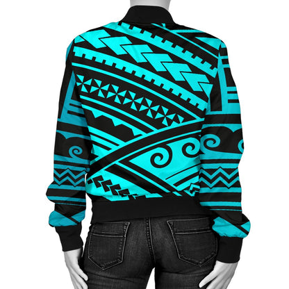Polynesian Tribal Women Casual Bomber Jacket
