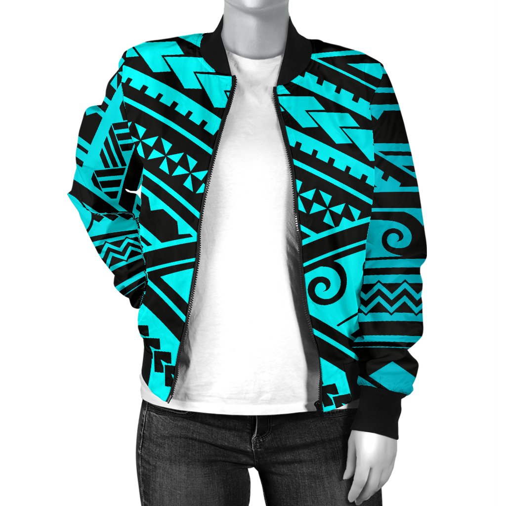 Polynesian Tribal Women Casual Bomber Jacket