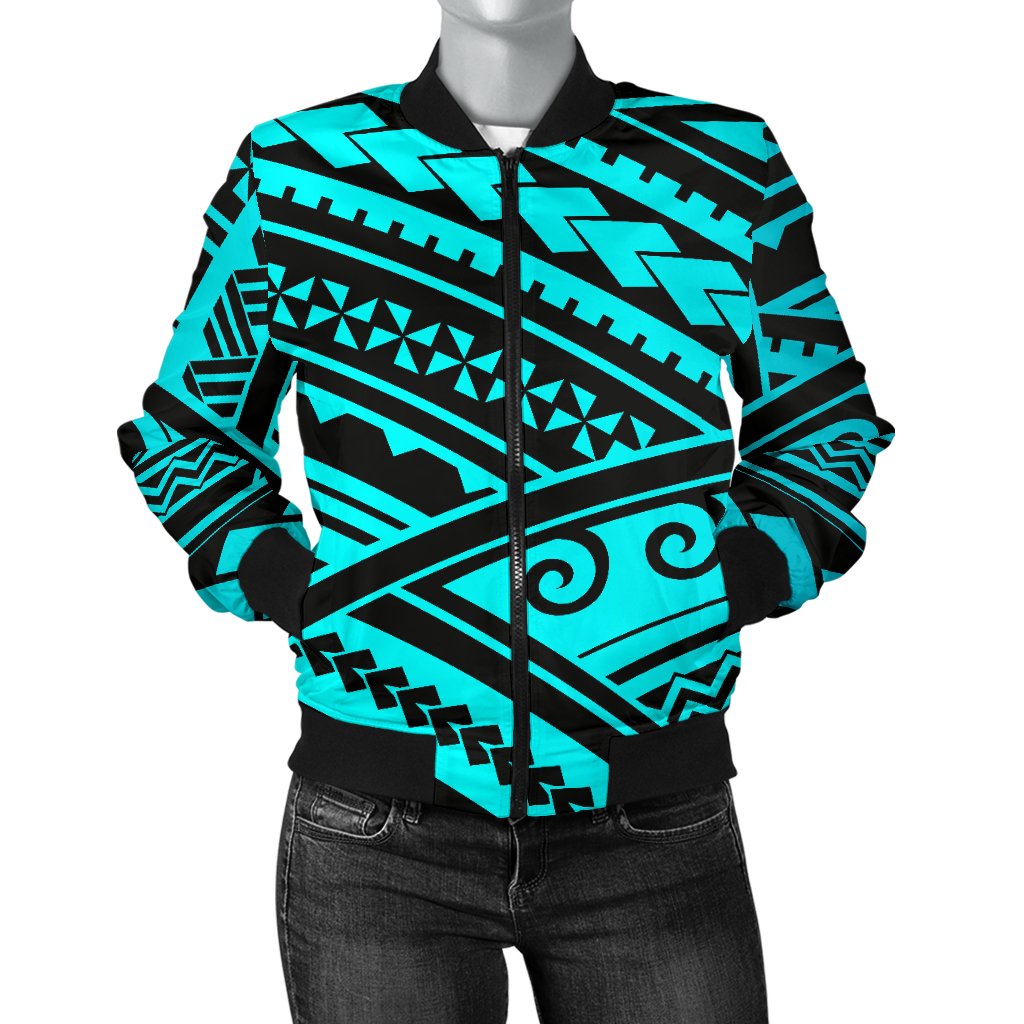 Polynesian Tribal Women Casual Bomber Jacket