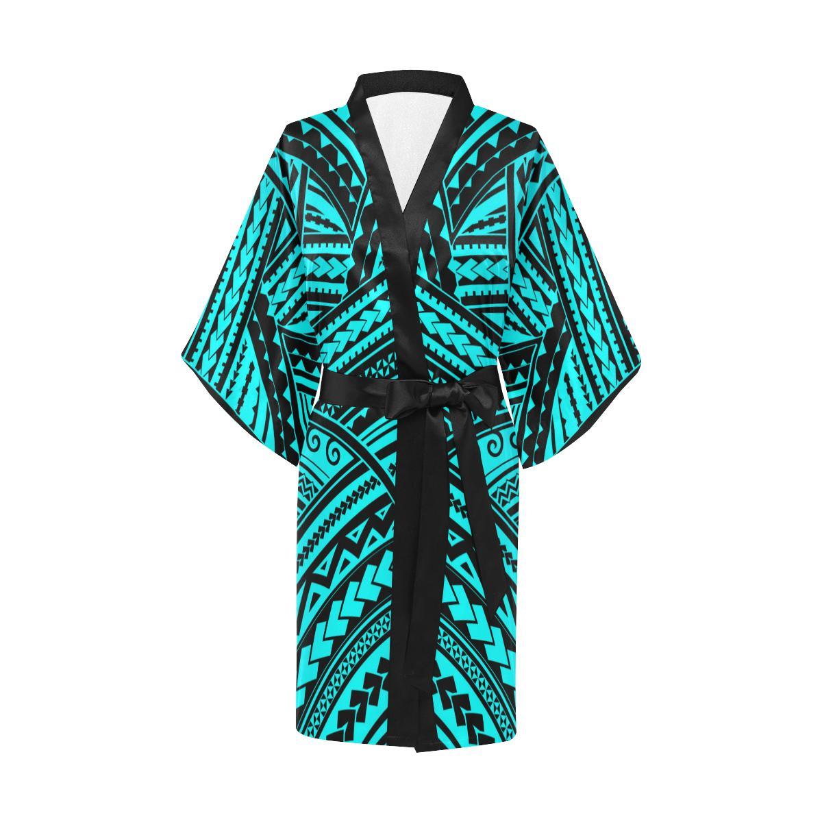Polynesian Tribal Women Short Kimono Robe