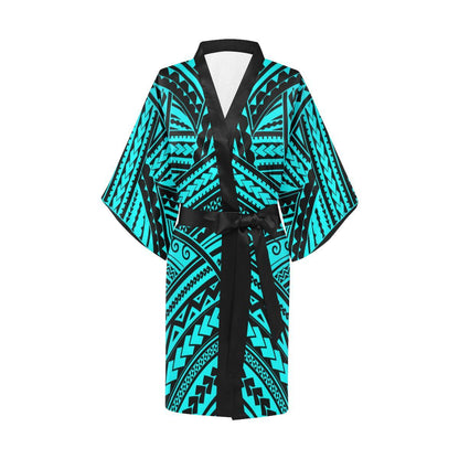 Polynesian Tribal Women Short Kimono Robe