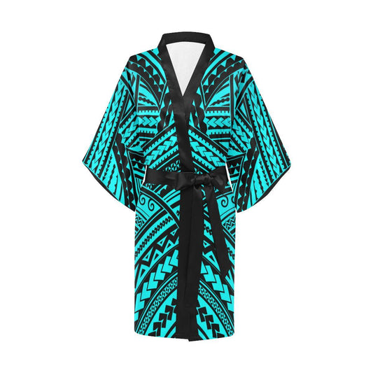 Polynesian Tribal Women Short Kimono Robe