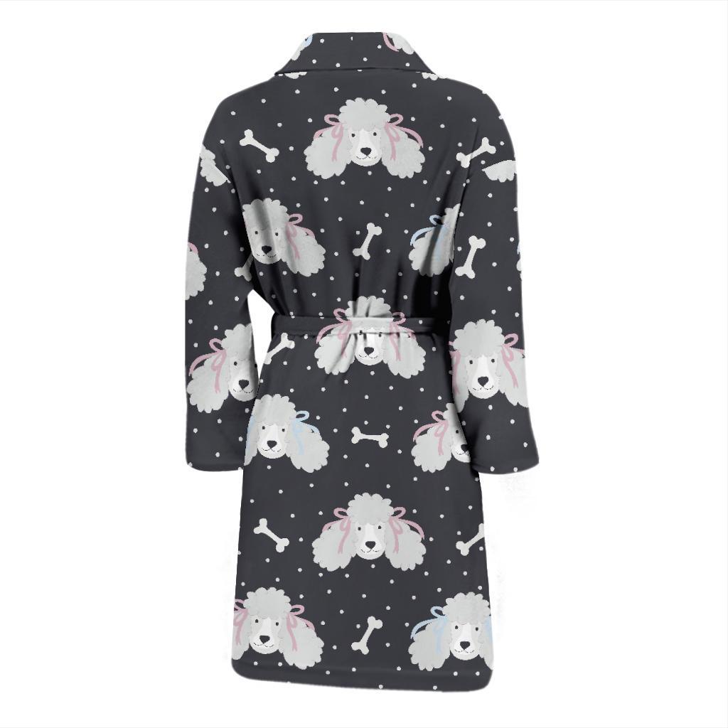 Poodle Pattern Print Design A03 Men Bathrobe-JORJUNE.COM