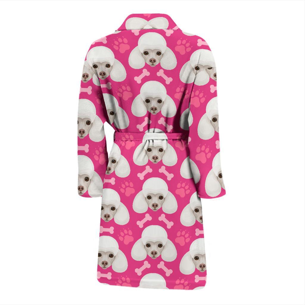 Poodle Pattern Print Design A04 Men Bathrobe-JORJUNE.COM