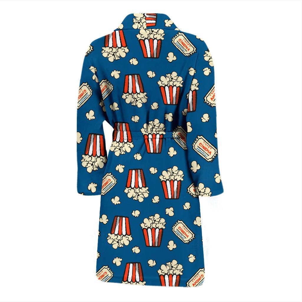 Popcorn Pattern Print Design A03 Men Bathrobe-JORJUNE.COM