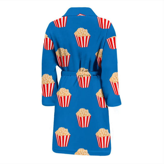 Popcorn Pattern Print Design A04 Men Bathrobe-JORJUNE.COM