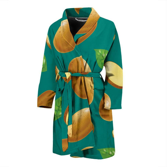 Potato Pattern Print Design A04 Men Bathrobe-JORJUNE.COM