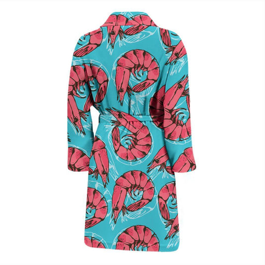 Prawn Pattern Print Design 01 Men Bathrobe-JORJUNE.COM
