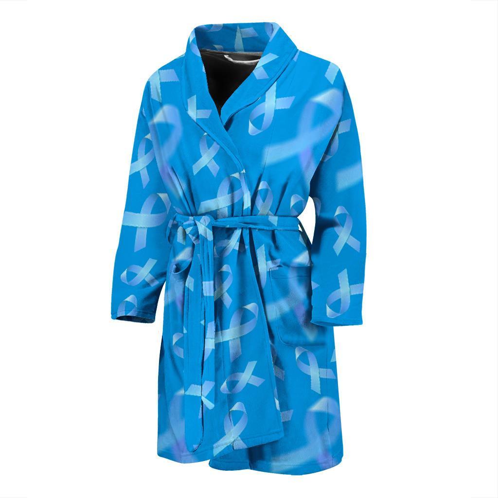Prostate cancer Pattern Print Design A01 Men Bathrobe-JORJUNE.COM