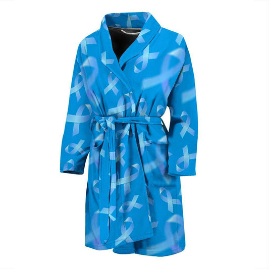 Prostate cancer Pattern Print Design A01 Men Bathrobe-JORJUNE.COM