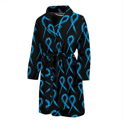 Prostate cancer Pattern Print Design A02 Men Bathrobe-JORJUNE.COM