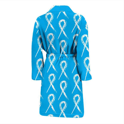 Prostate cancer Pattern Print Design A03 Men Bathrobe-JORJUNE.COM