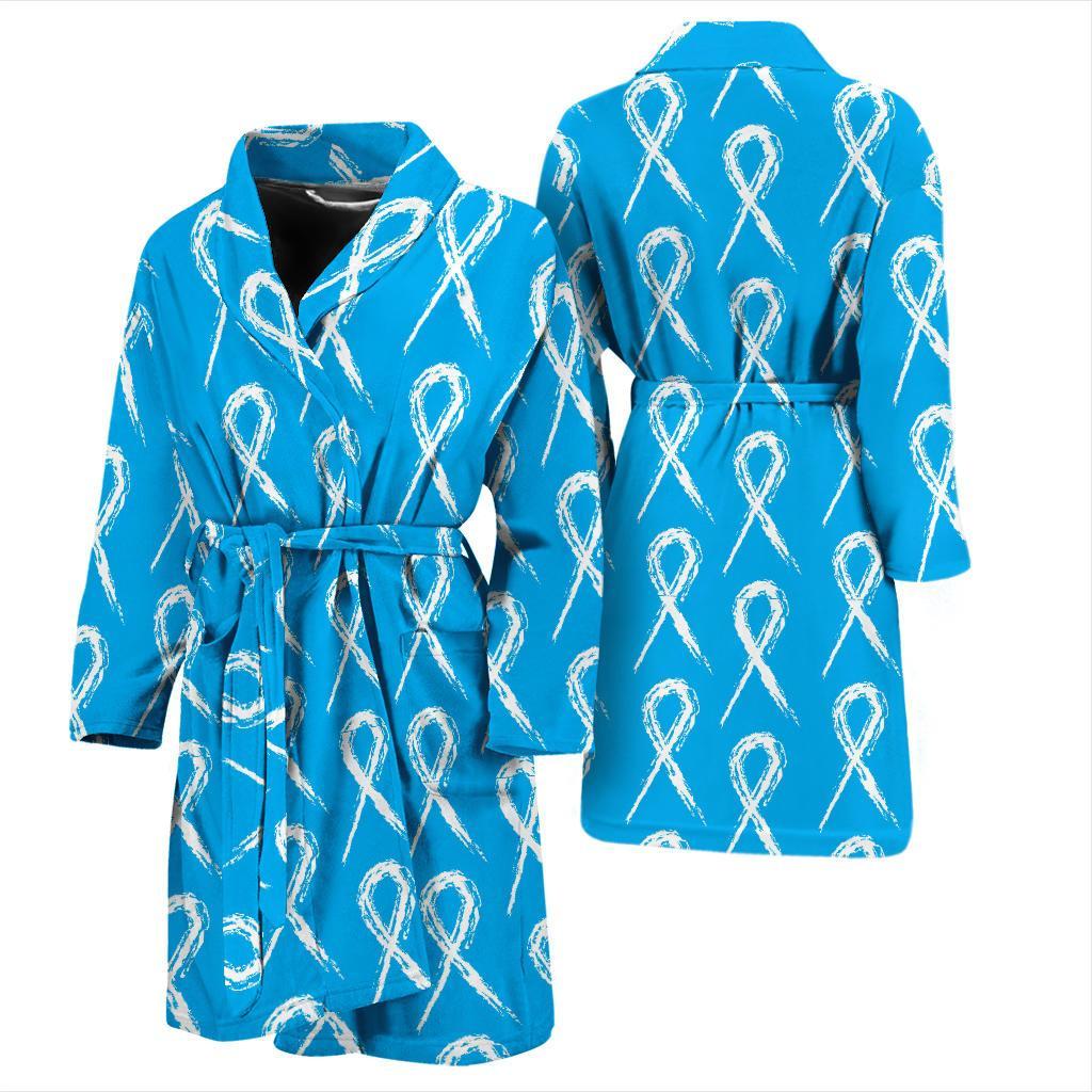 Prostate cancer Pattern Print Design A03 Men Bathrobe-JORJUNE.COM