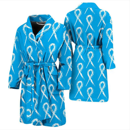 Prostate cancer Pattern Print Design A03 Men Bathrobe-JORJUNE.COM
