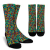 Psychedelic Trippy Floral Design Crew Socks