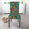 Psychedelic Trippy Floral Design Dining Chair Slipcover-JTAMIGO.COM