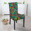 Psychedelic Trippy Floral Design Dining Chair Slipcover-JTAMIGO.COM