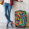 Psychedelic Trippy Floral Design Luggage Cover Protector