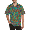 Psychedelic Trippy Floral Design Men Aloha Hawaiian Shirt
