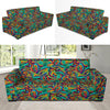 Psychedelic Trippy Floral Design Sofa Slipcover-JTAMIGO.COM