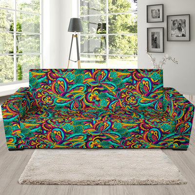 Psychedelic Trippy Floral Design Sofa Slipcover-JTAMIGO.COM