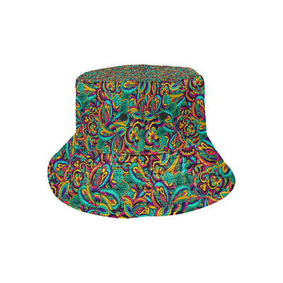 Psychedelic Trippy Floral Design Unisex Bucket Hat