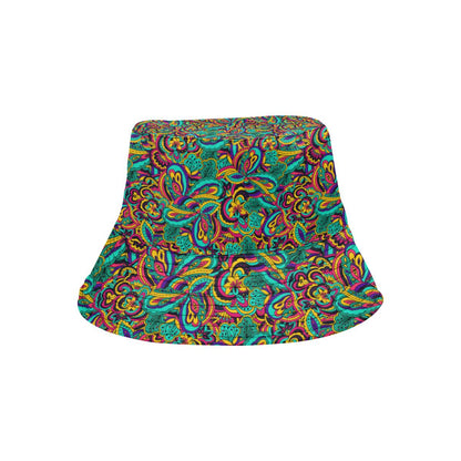 Psychedelic Trippy Floral Design Unisex Bucket Hat