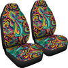 Psychedelic Trippy Floral Design Universal Fit Car Seat Covers