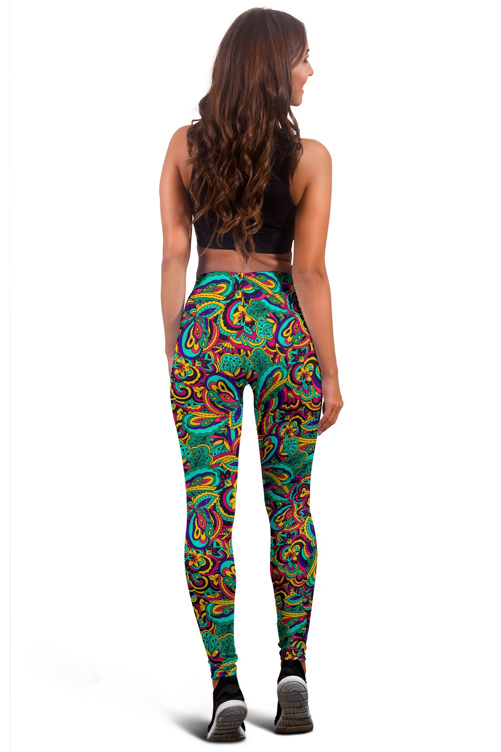 Psychedelic Trippy Floral Design Women Leggings
