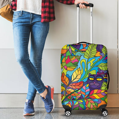 Psychedelic Trippy Flower Print Luggage Cover Protector