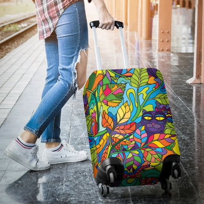 Psychedelic Trippy Flower Print Luggage Cover Protector