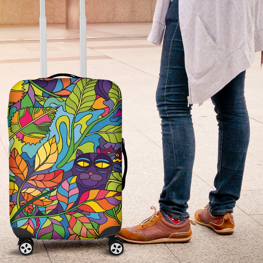 Psychedelic Trippy Flower Print Luggage Cover Protector