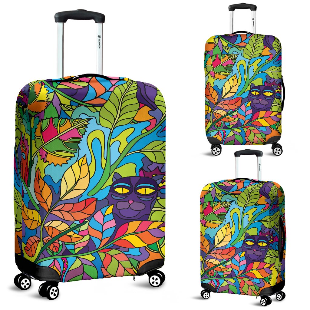 Psychedelic Trippy Flower Print Luggage Cover Protector