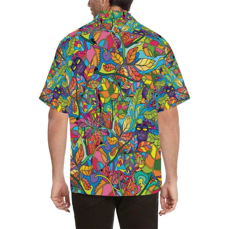 Psychedelic Trippy Flower Print Men Aloha Hawaiian Shirt