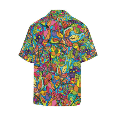 Psychedelic Trippy Flower Print Men Aloha Hawaiian Shirt