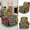 Psychedelic Trippy Flower Print Recliner Slipcover-JTAMIGO.COM