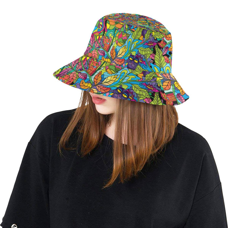 Psychedelic Trippy Flower Print Unisex Bucket Hat