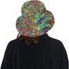 Psychedelic Trippy Flower Print Unisex Bucket Hat