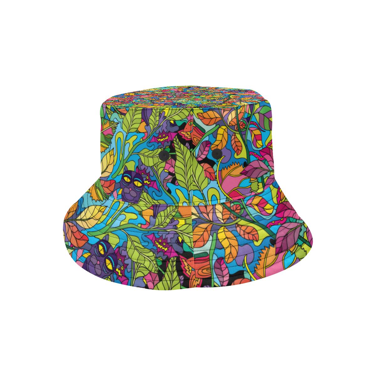 Psychedelic Trippy Flower Print Unisex Bucket Hat