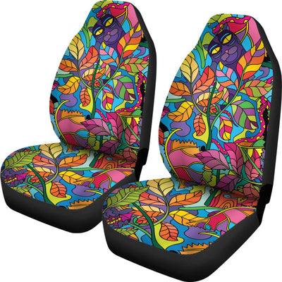 Psychedelic Trippy Flower Print Universal Fit Car Seat Covers