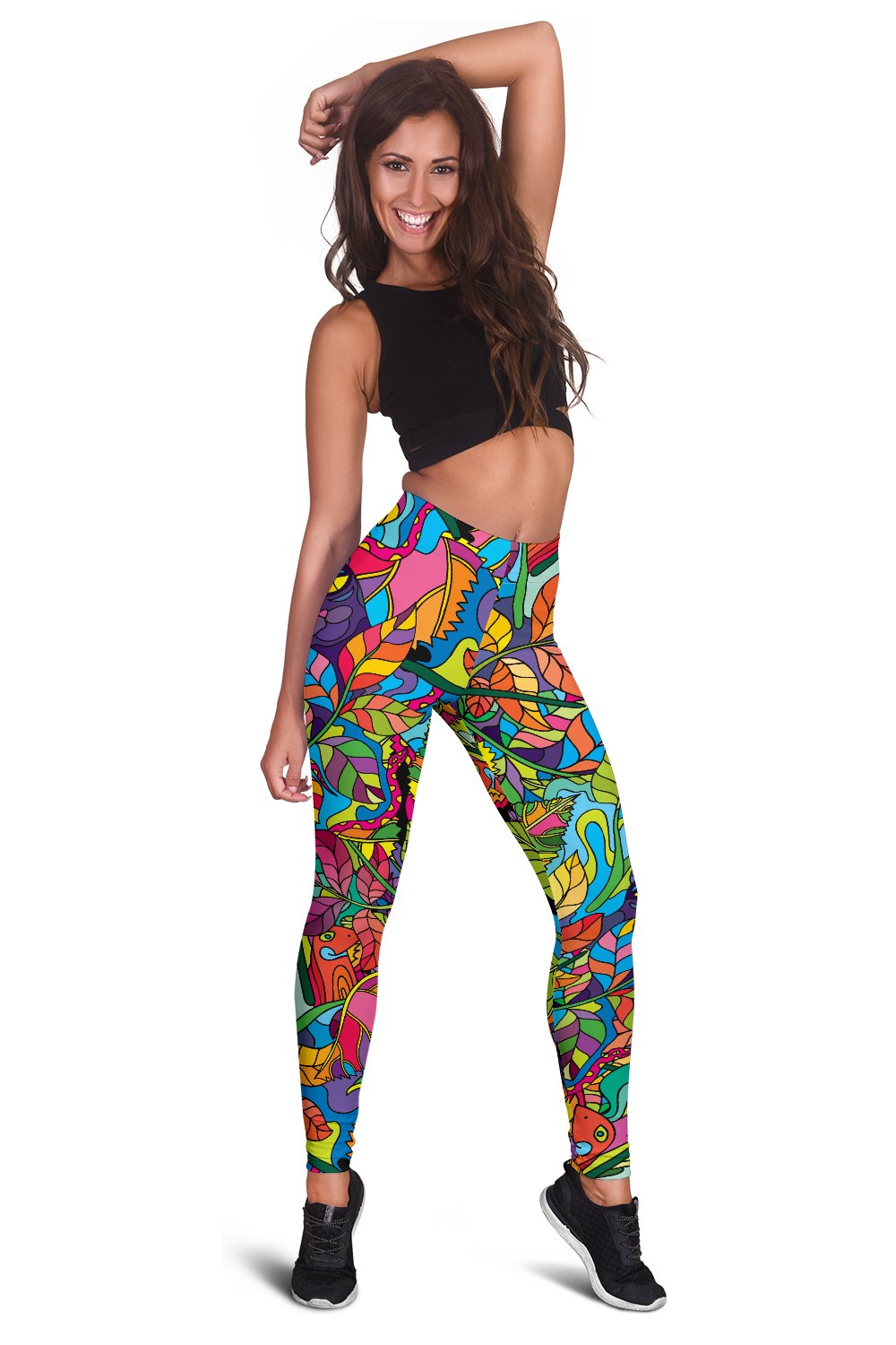 Psychedelic Trippy Flower Print Women Leggings