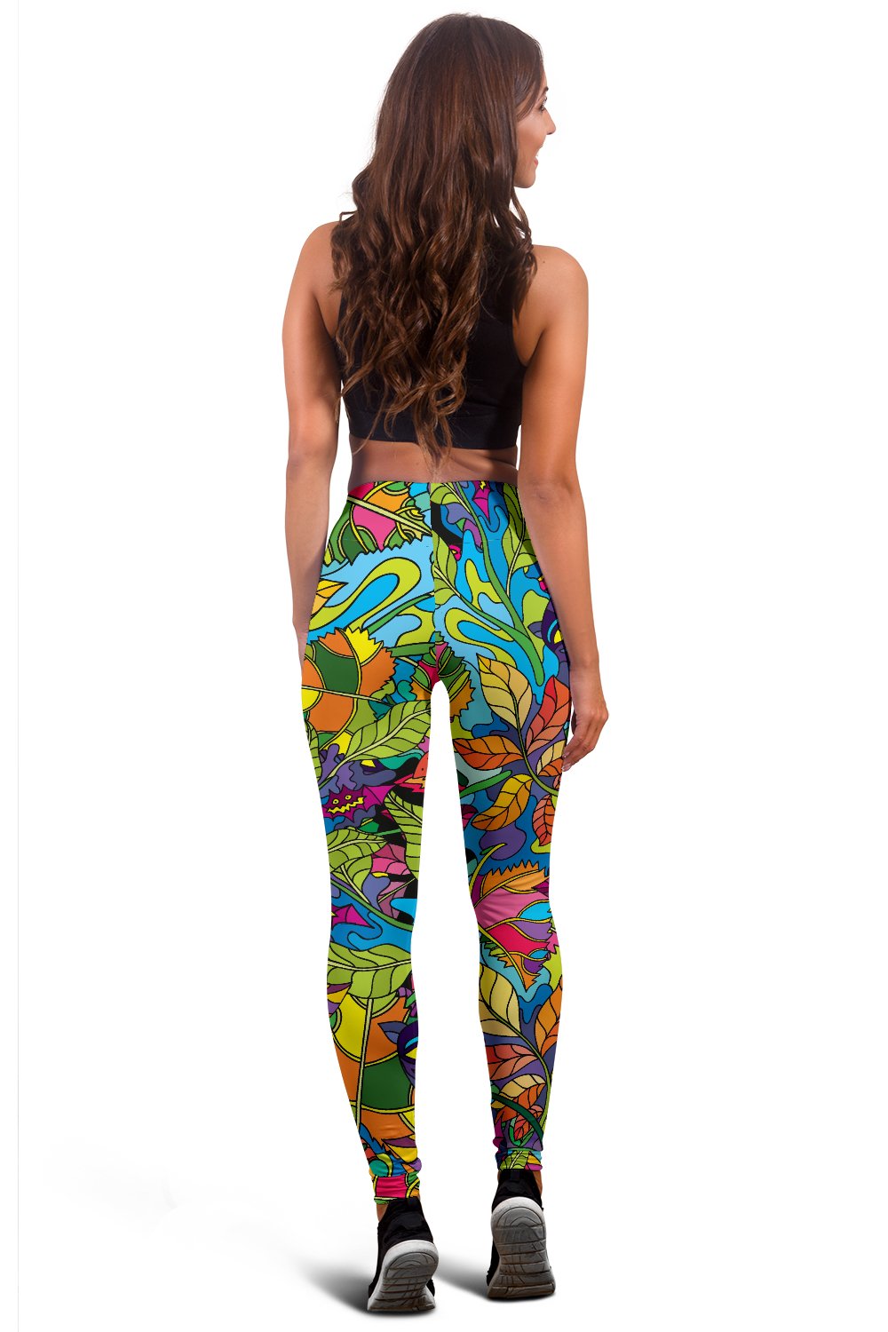 Psychedelic Trippy Flower Print Women Leggings