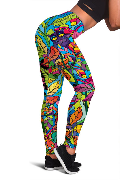 Psychedelic Trippy Flower Print Women Leggings