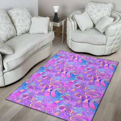 Psychedelic Trippy Mushroom Print Area Rugs-JTAMIGO.COM