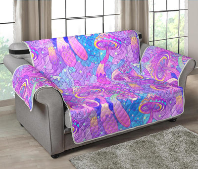 Psychedelic Trippy Mushroom Print Loveseat Sofa Protector-JTAMIGO.COM