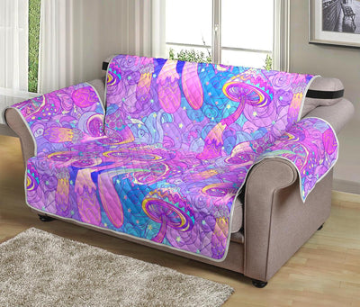 Psychedelic Trippy Mushroom Print Loveseat Sofa Protector-JTAMIGO.COM