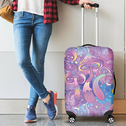 Psychedelic Trippy Mushroom Print Luggage Cover Protector