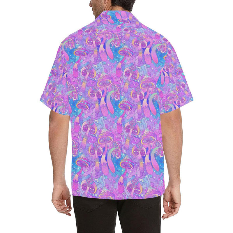 Psychedelic Trippy Mushroom Print Men Aloha Hawaiian Shirt