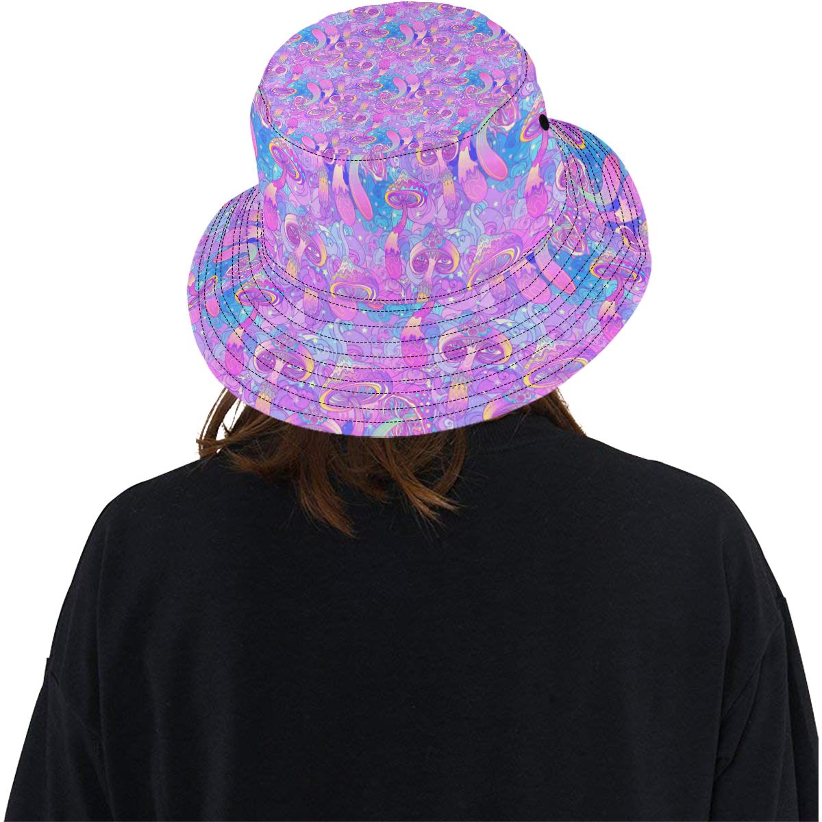 Psychedelic Trippy Mushroom Print Unisex Bucket Hat