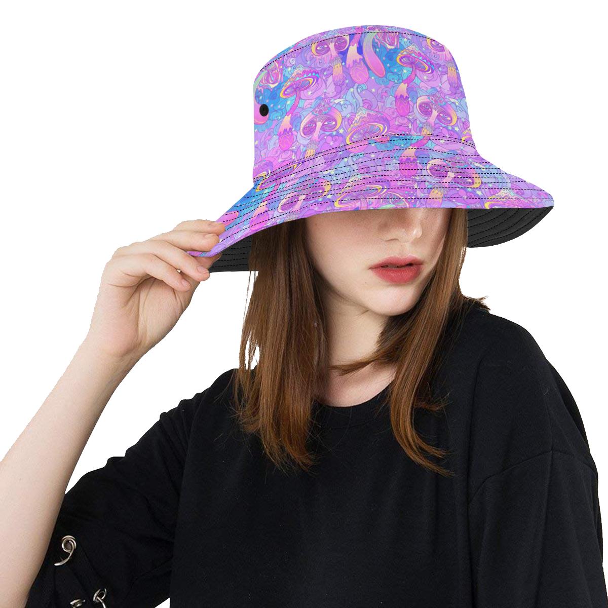 Psychedelic Trippy Mushroom Print Unisex Bucket Hat